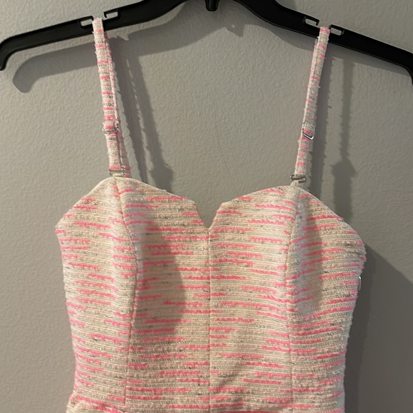 Anthropologie Moulinette Soeurs Pink Pastique tweed textured dress with pockets - Picture 6 of 13